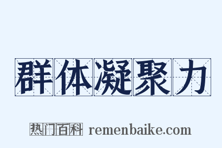 群体凝聚力是什么意思的图片
